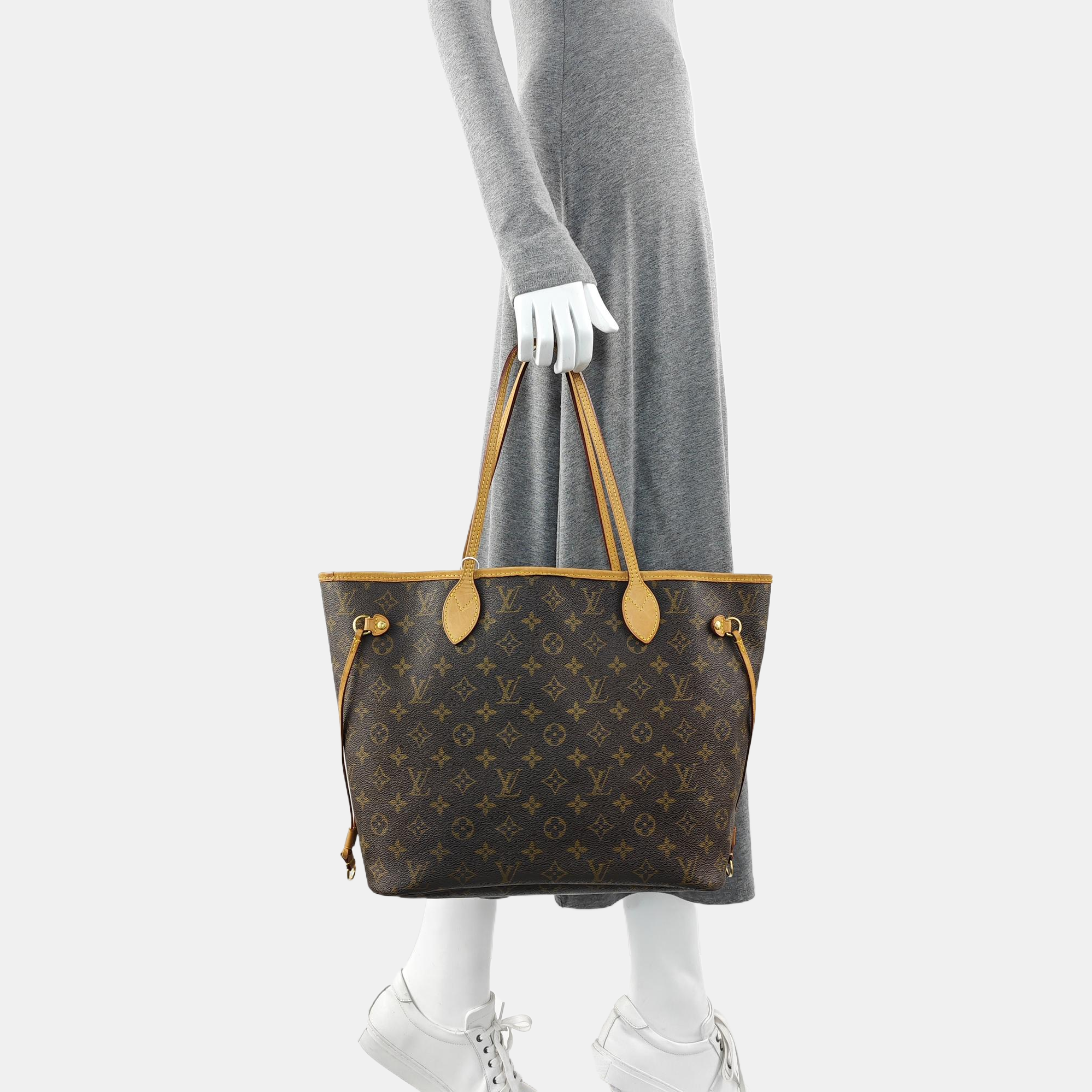 NEVERFULL MM Monogram Coated Canvas Brown