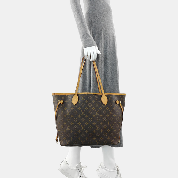 NEVERFULL MM Monogram Coated Canvas Brown