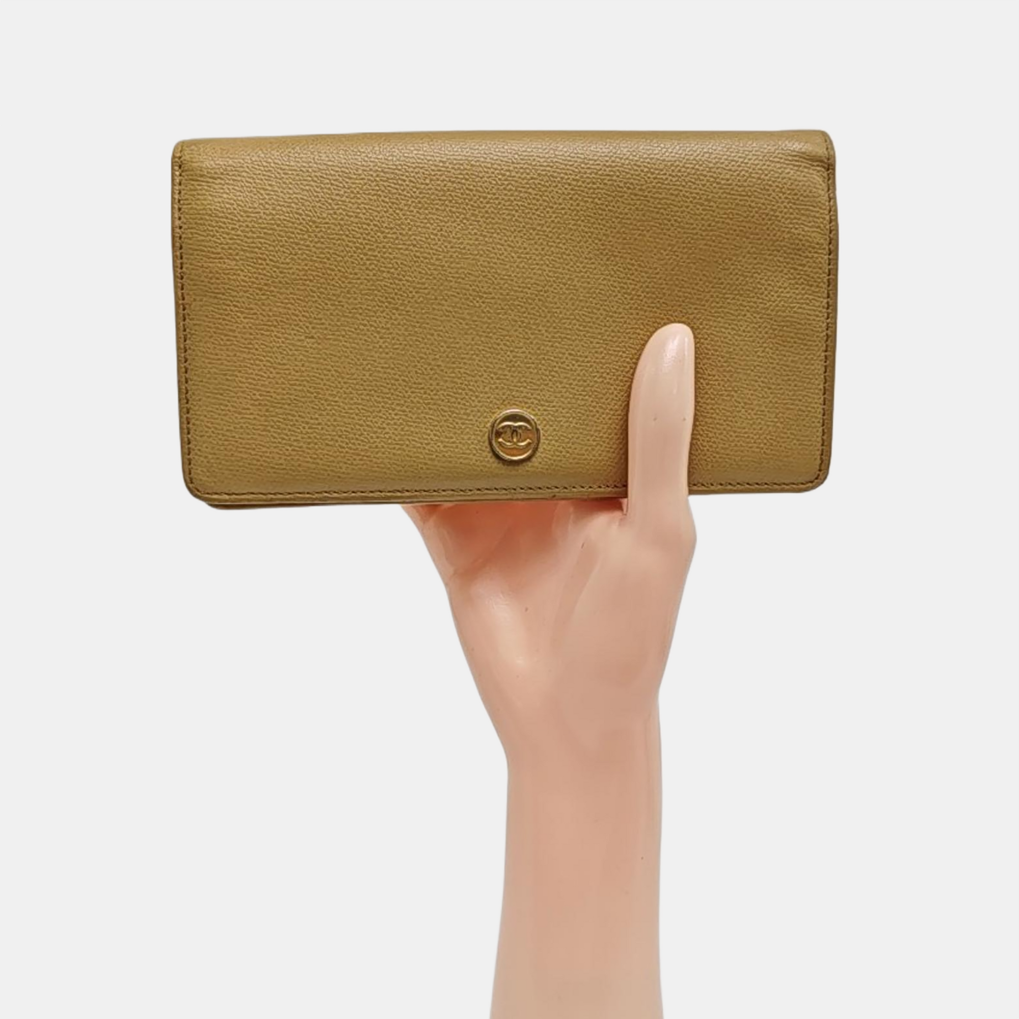 Grained Calfskin Wallet Yellow