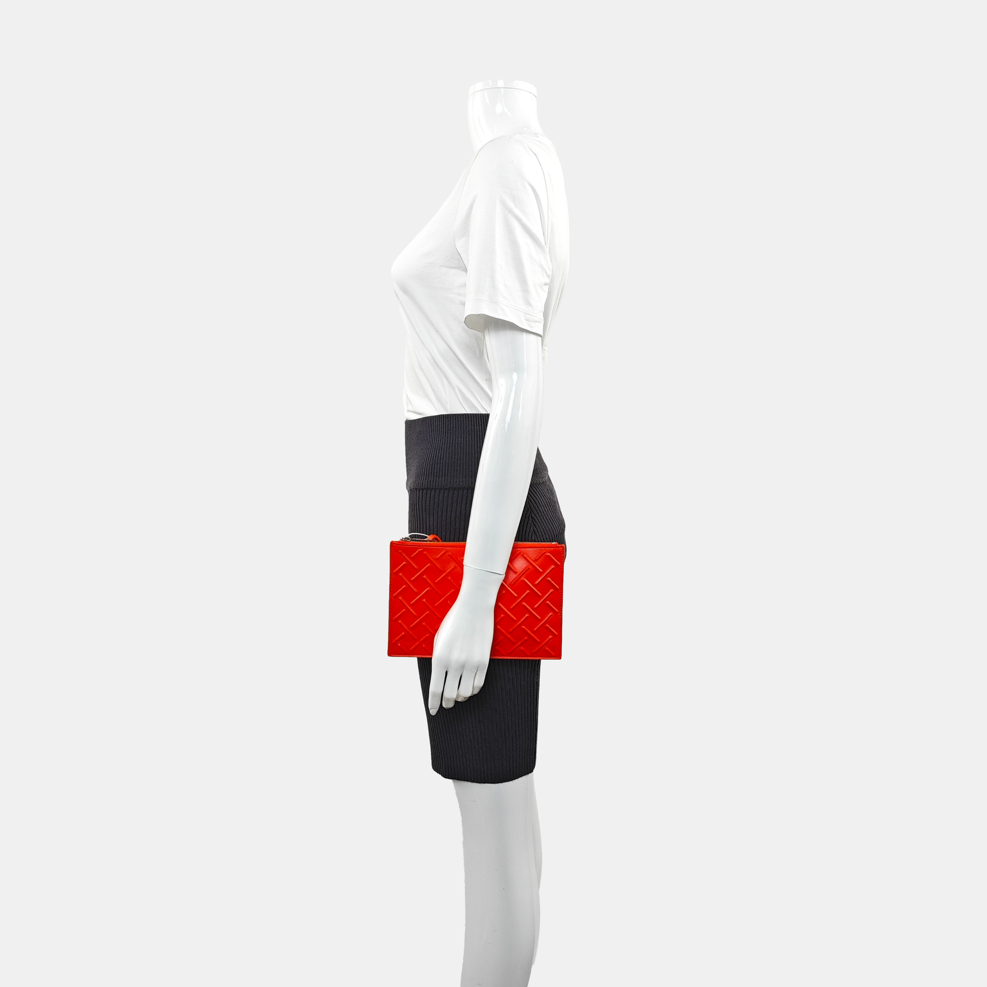 Lambskin Clutch Red