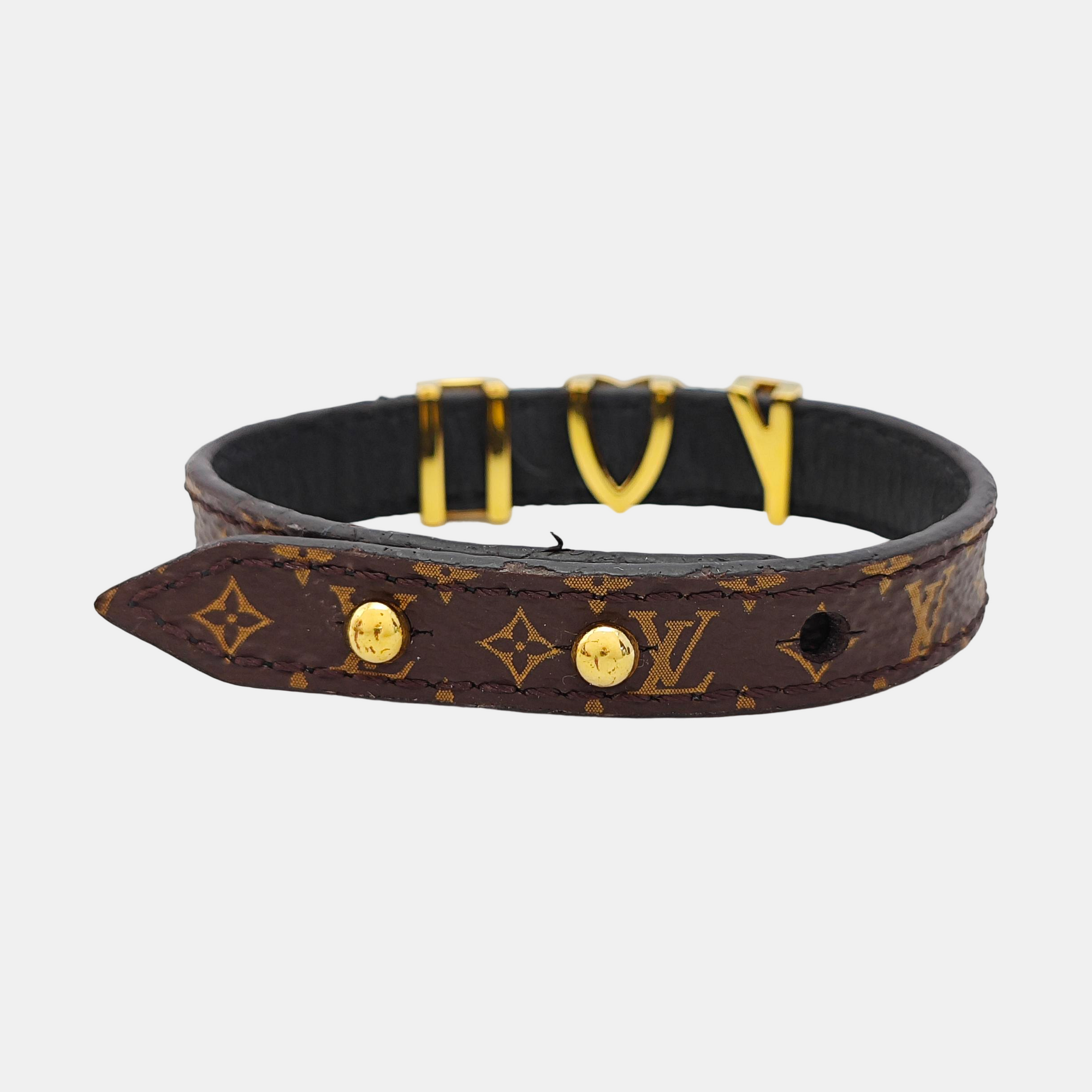 Coated Canvas Brown Bangle