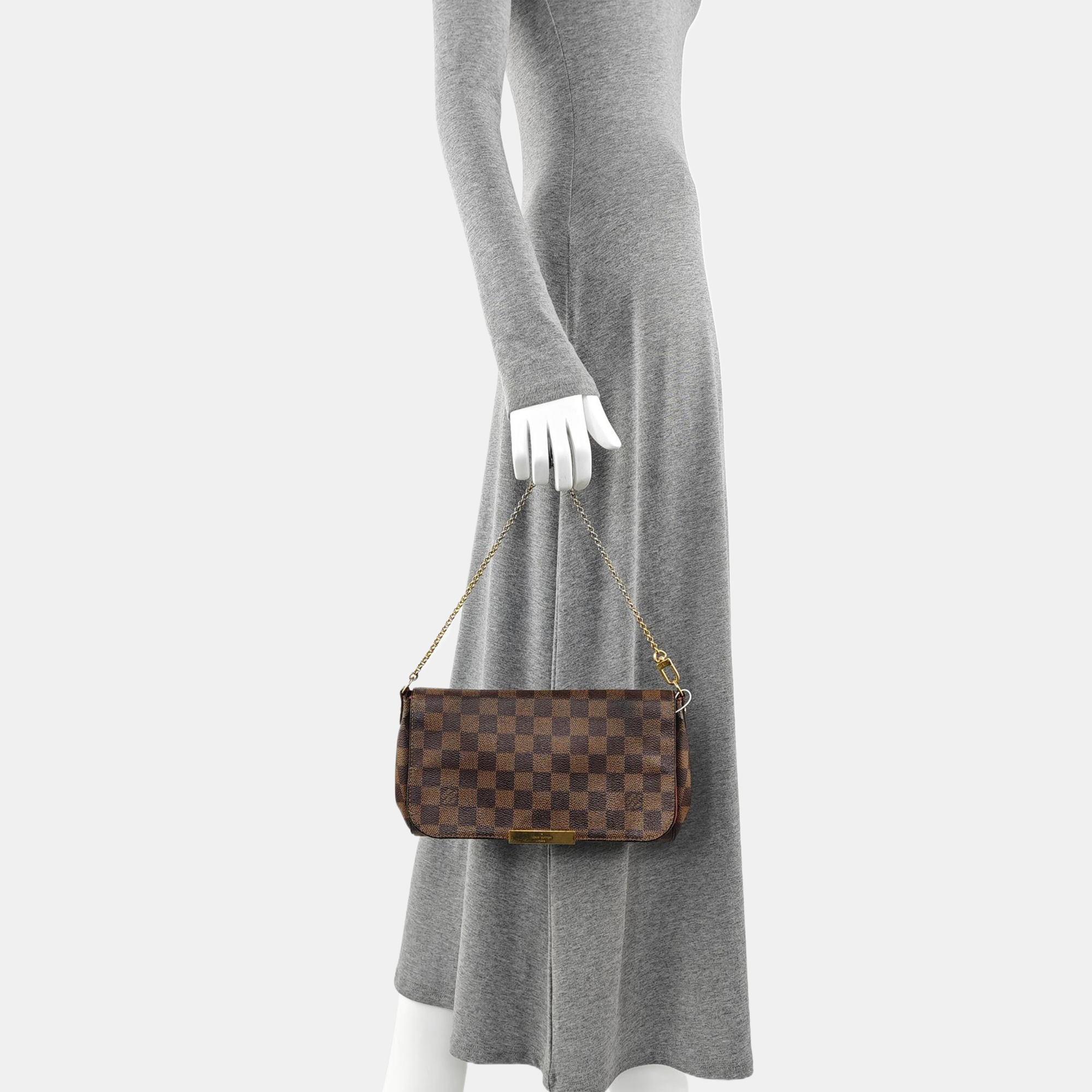 FAVORITE PM Damier Ebene Coated Canvas Brown