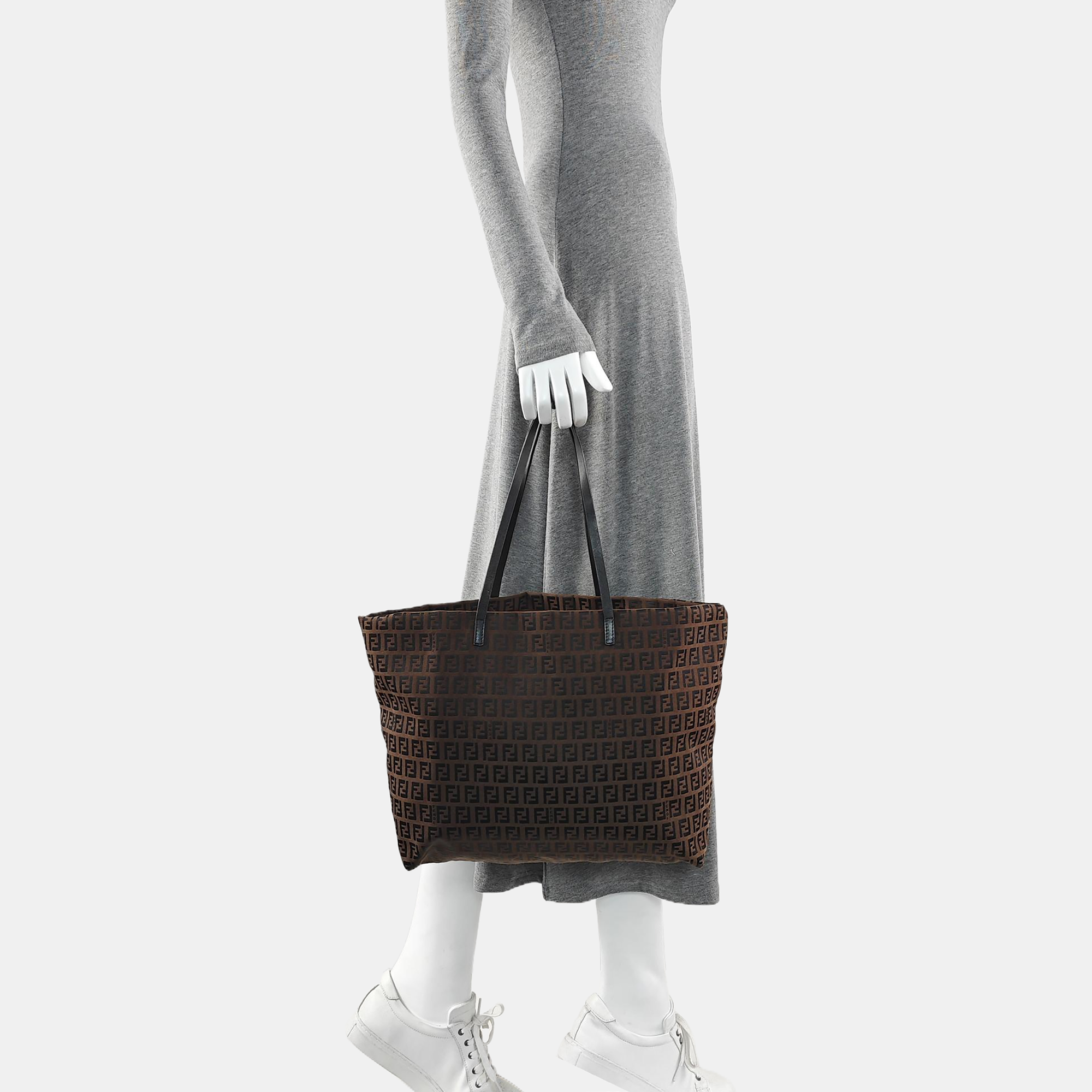 Canvas Top Handle Bag Brown