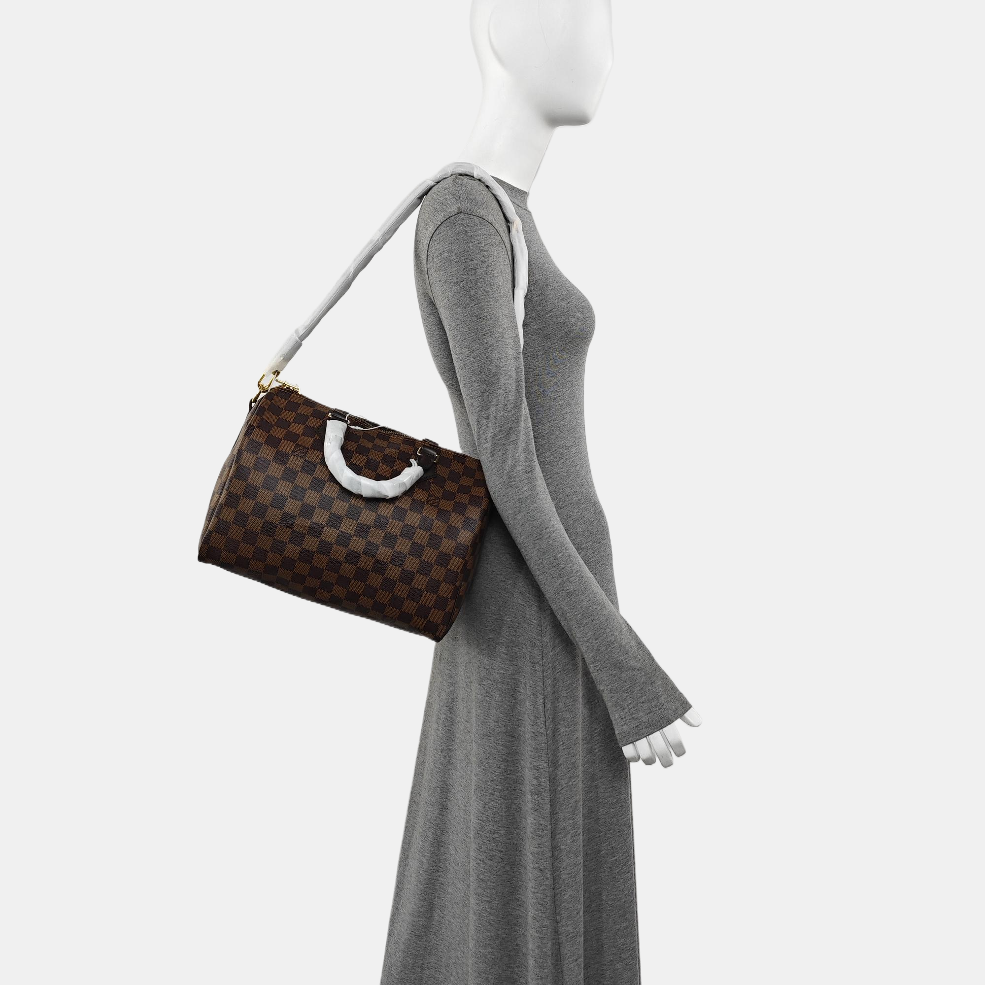 SPEEDY 30 Damier Ebene Coated Canvas Brown