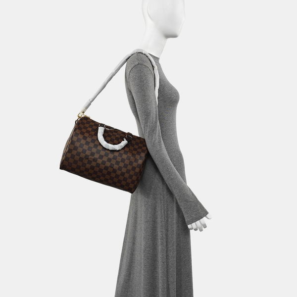 SPEEDY 30 Damier Ebene Coated Canvas Brown