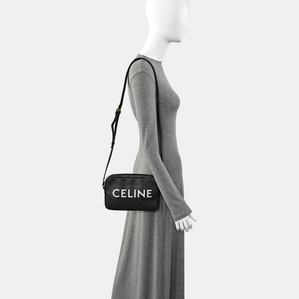 Authenticated pre-owned  TRIOMPHE Medium Coated Canvas Black - Shoulder Bag at Looply