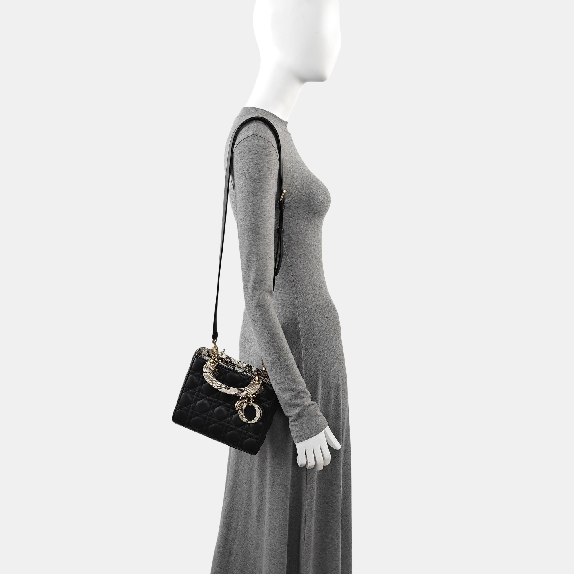 Lady Dior Small Quilted Lambskin Black