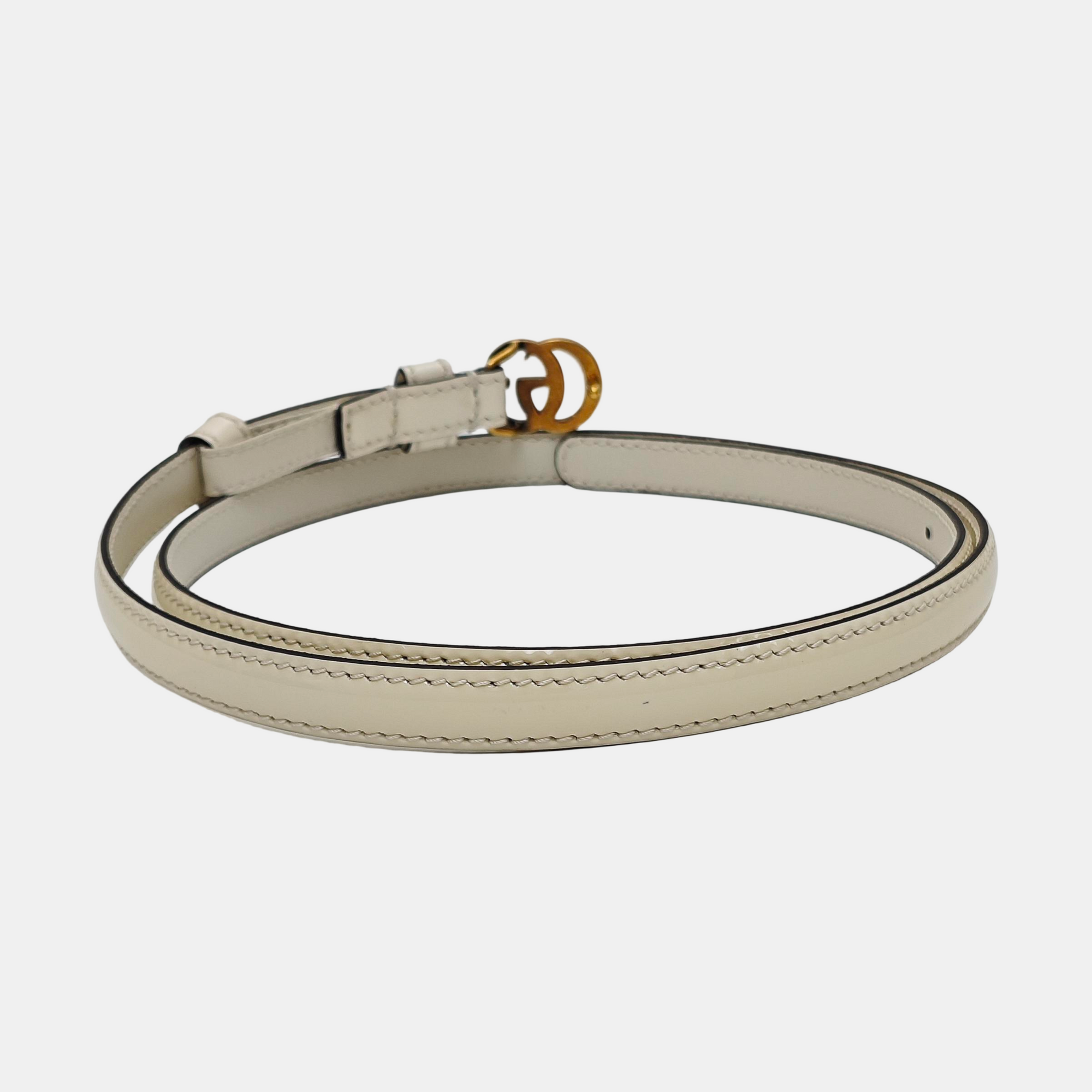 Leather Belt White