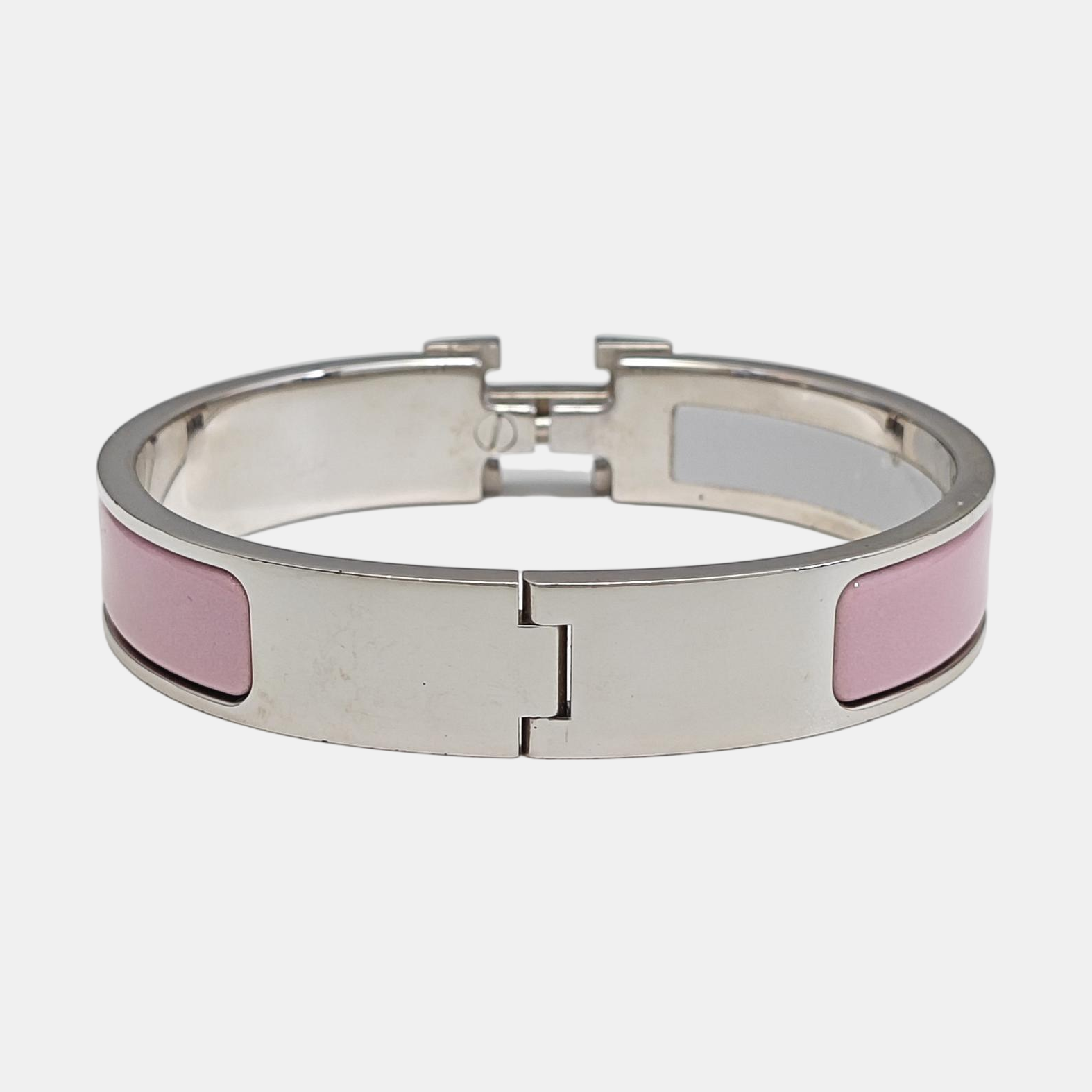 Clic H Metal Silver Bangle