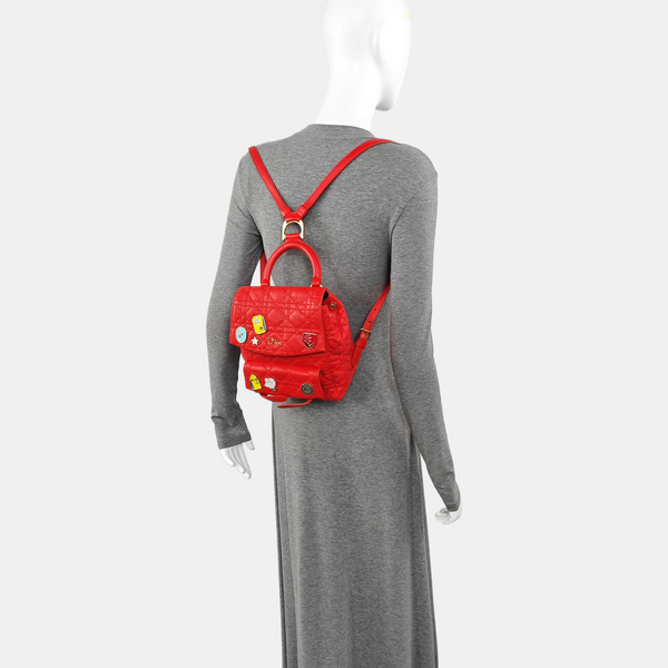 Stardust Cannage Calfskin Red