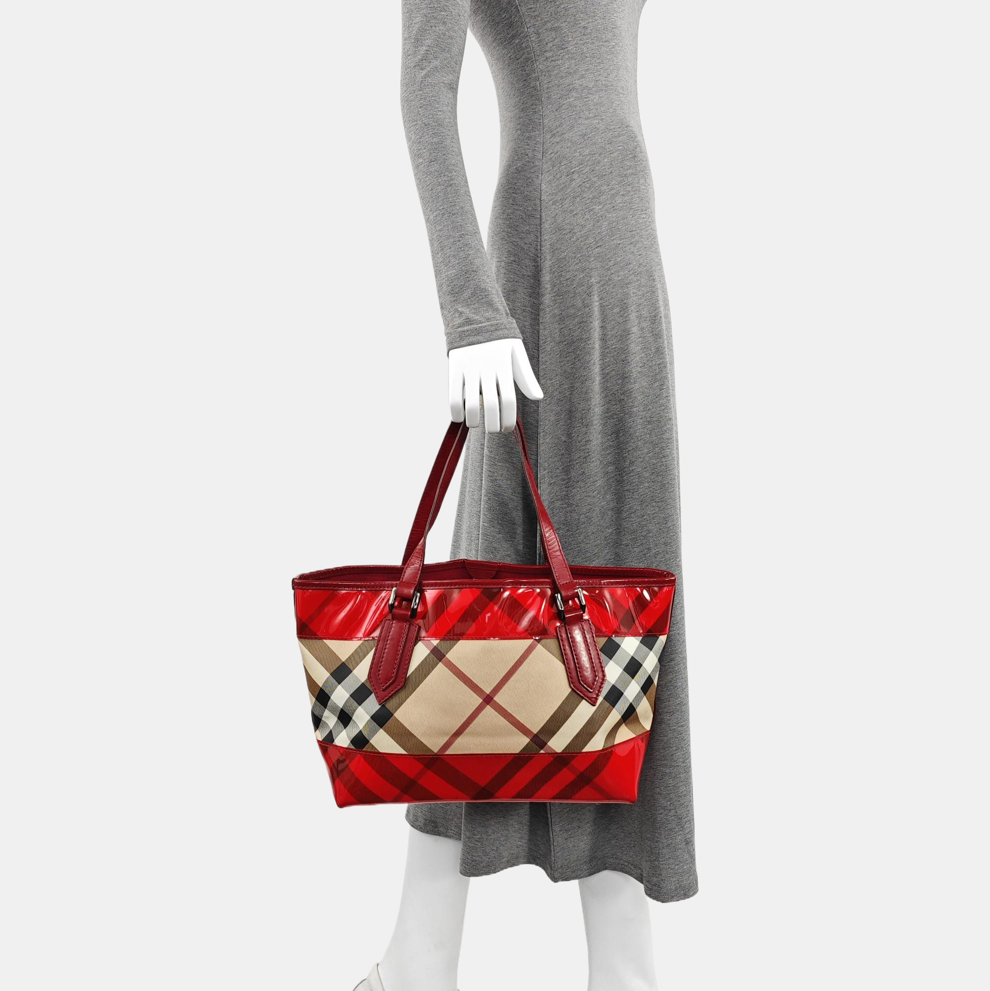 Coated Canvas Tote Bag Beige