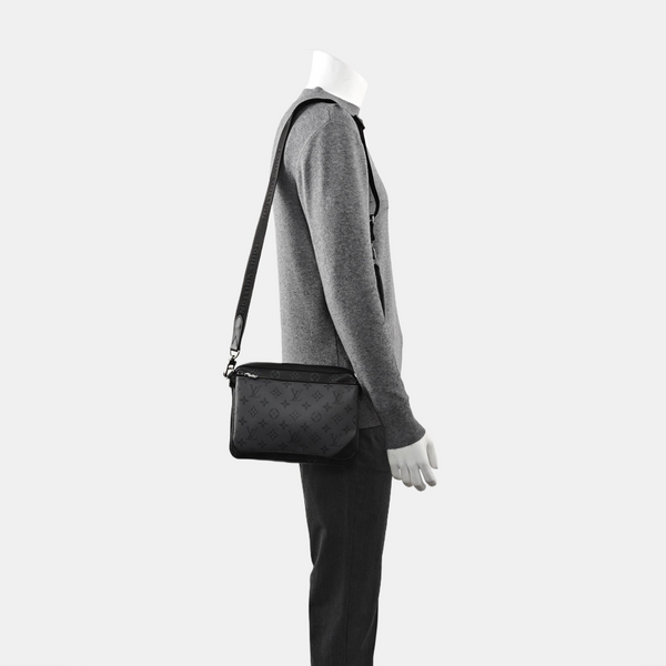 TRIO Monogram Coated Canvas Gray