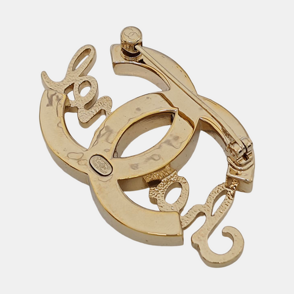 Synthetic Crystal Gold Brooch