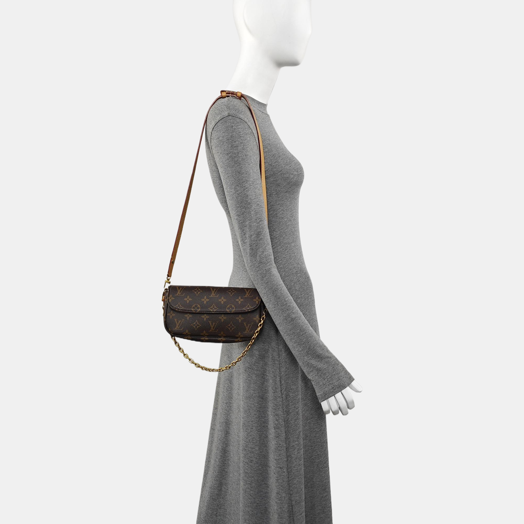 IVY Monogram Coated Canvas Brown