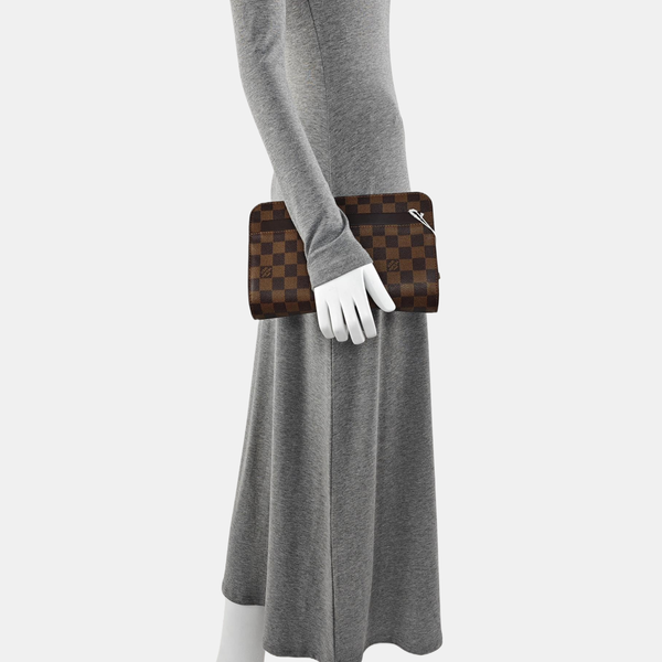 SAINT LOUIS Damier Ebene Coated Canvas Brown
