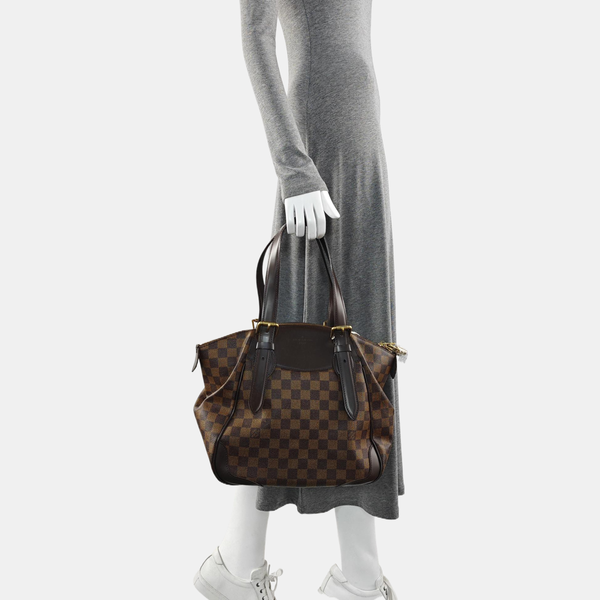 VERONA MM Damier Ebene Coated Canvas Brown