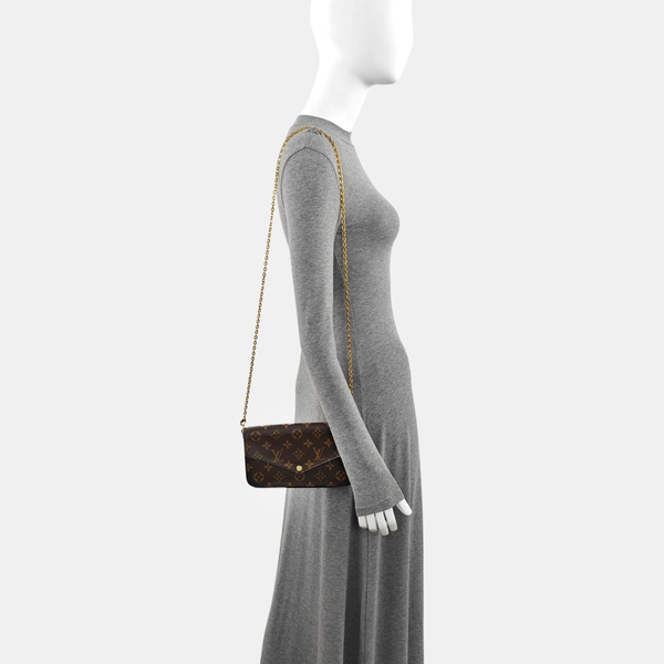FÉLICIE Monogram Coated Canvas Brown