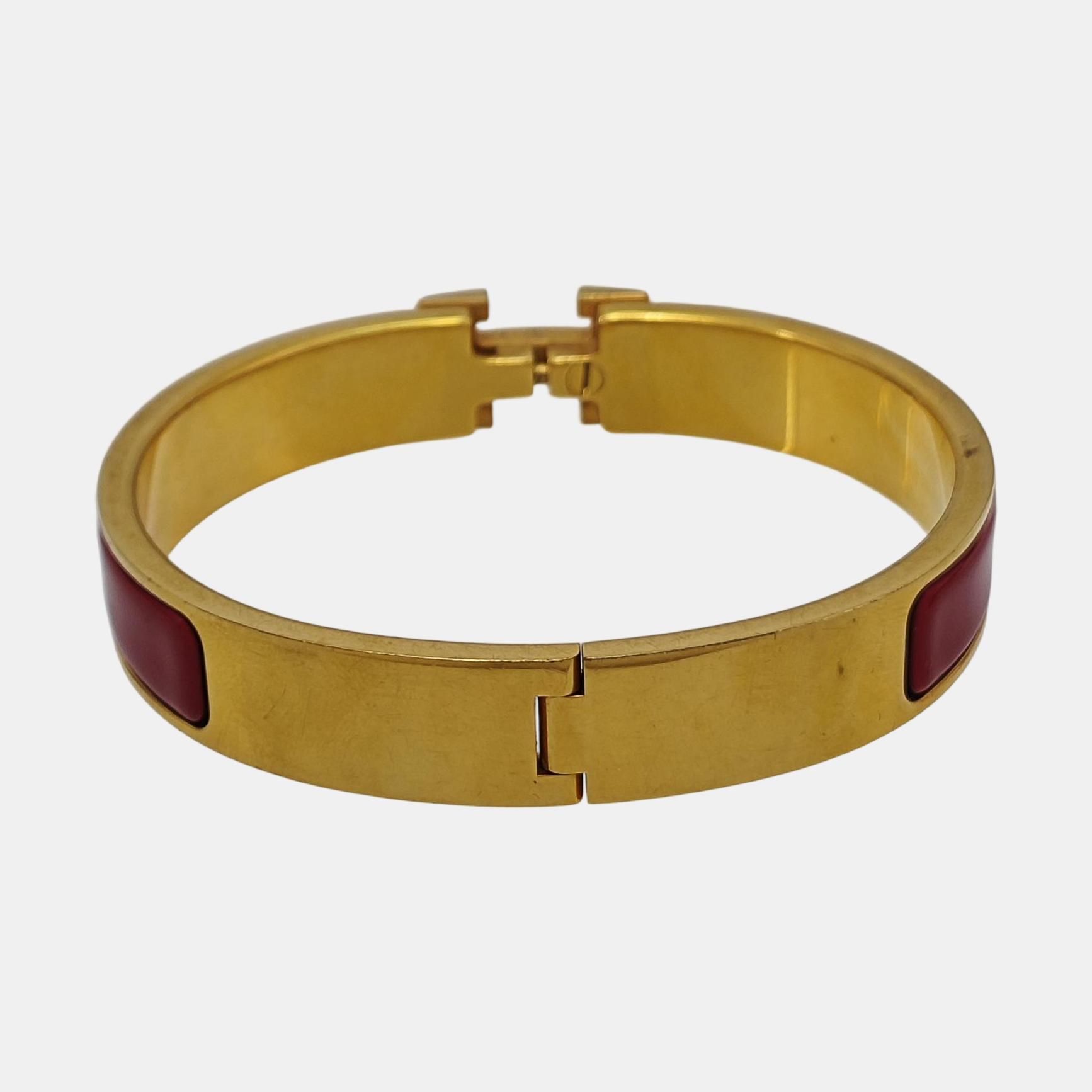 Clic H Metal Red Bangle