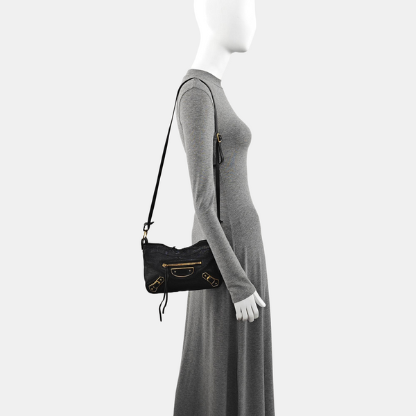 Authenticated pre-owned  Classic Metallic Edge City Mini Lambskin Black - Shoulder Bag at Looply