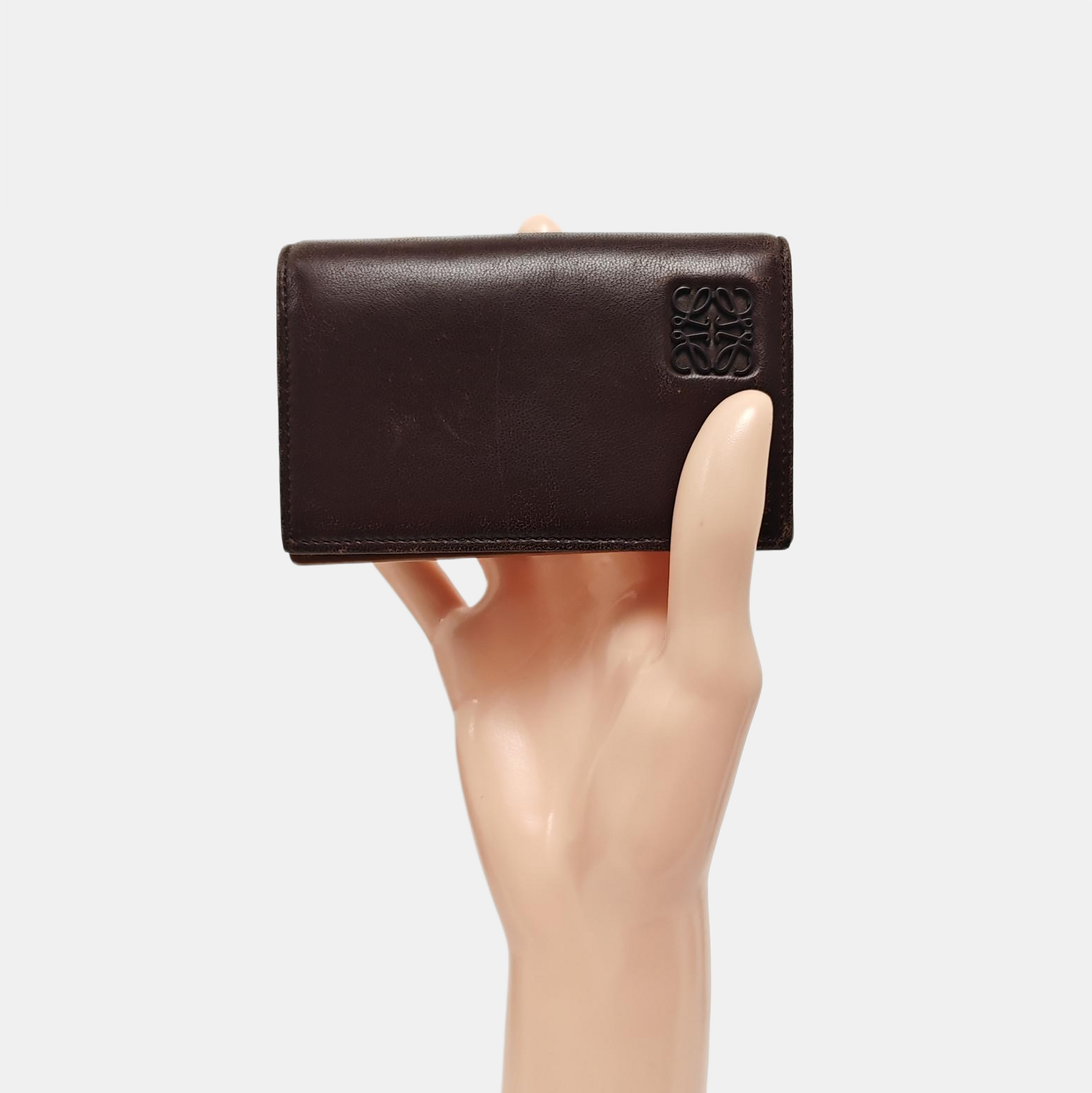 Calfskin Card Holder Brown