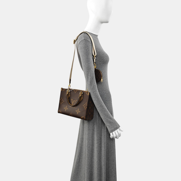 ONTHEGO PM Monogram Coated Canvas Brown