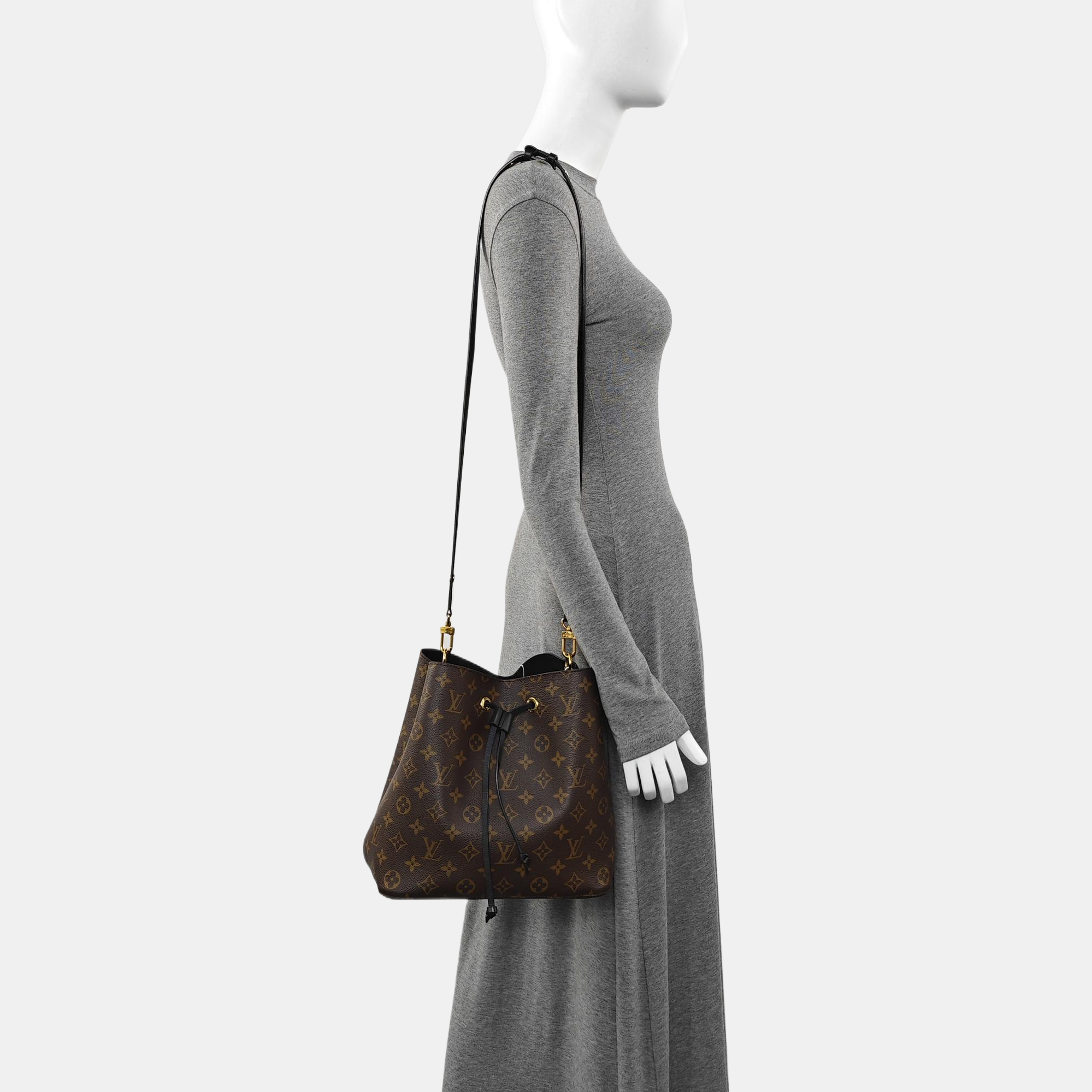 NÉONOÉ MM Monogram Coated Canvas Brown