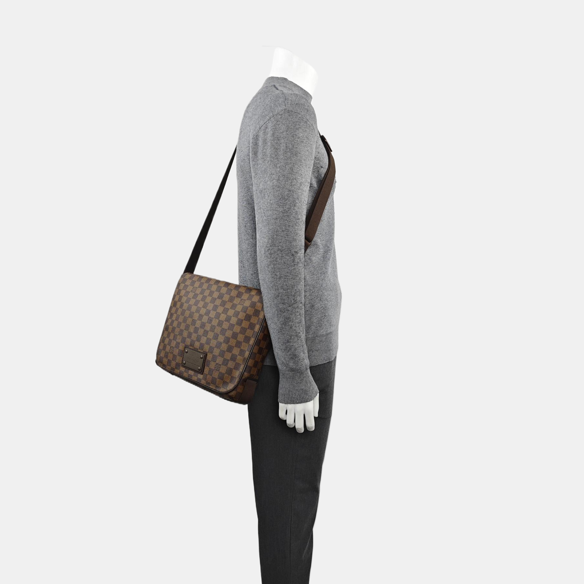 BROOKLYN Damier Ebene Coated Canvas Brown