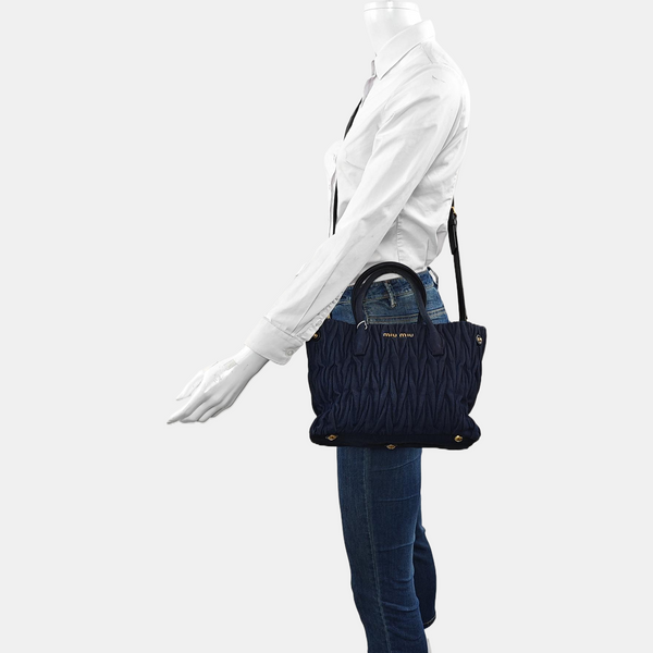 Avenue Quilted Denim Blue