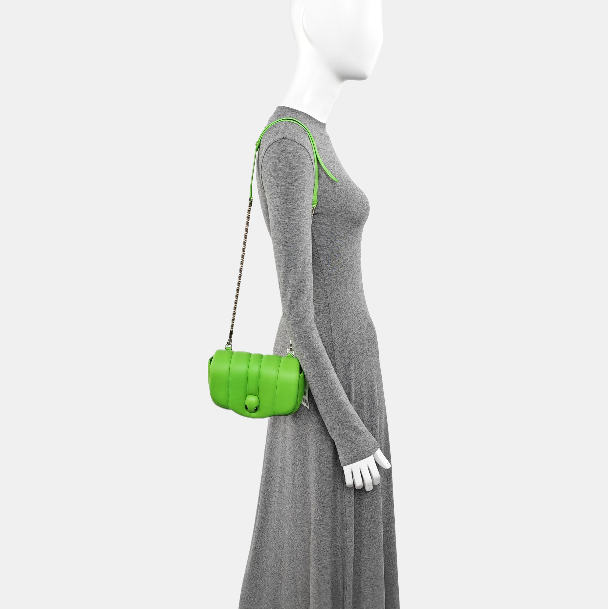 BVLGARI Small Quilted Lambskin Green