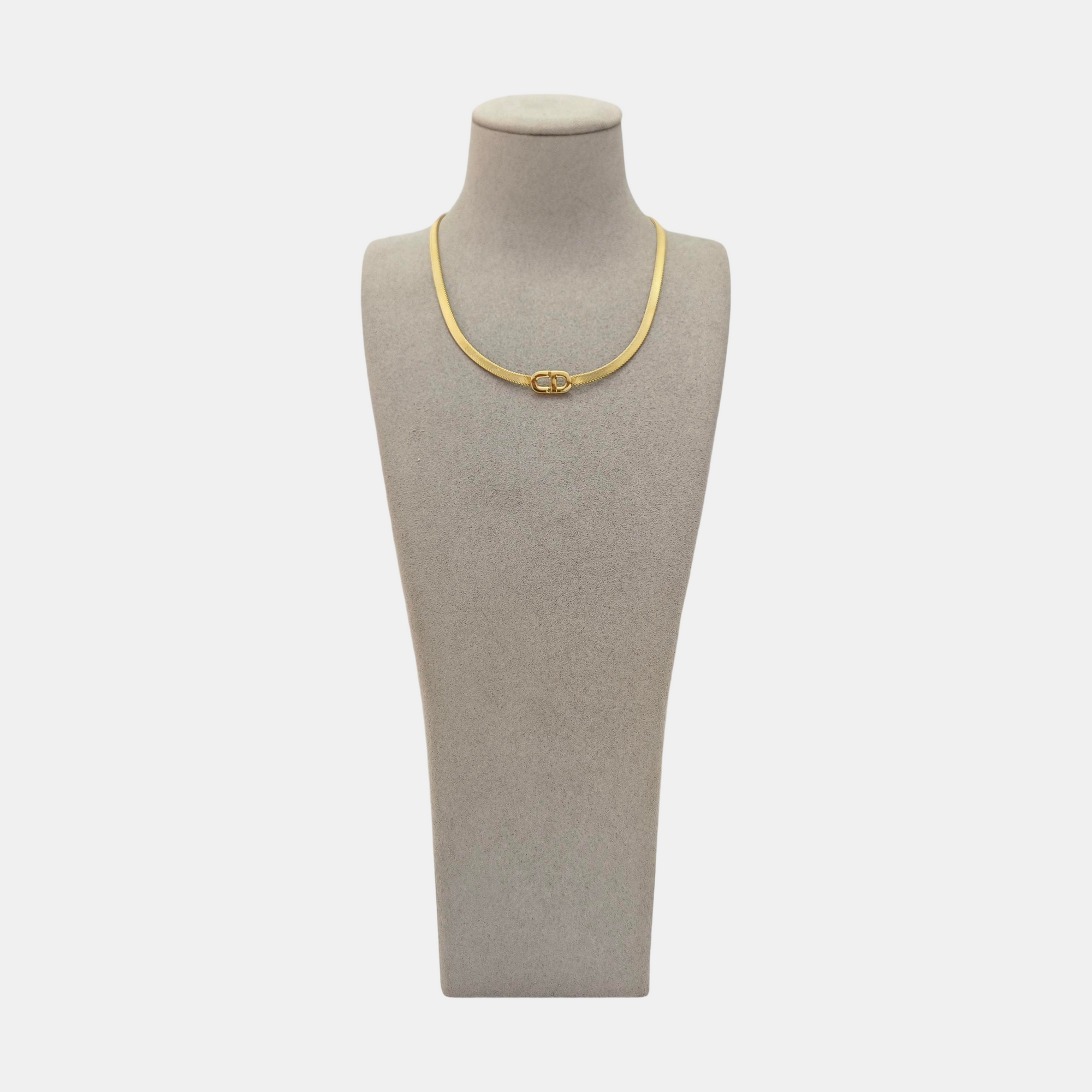 Petit CD Metal Gold Necklace