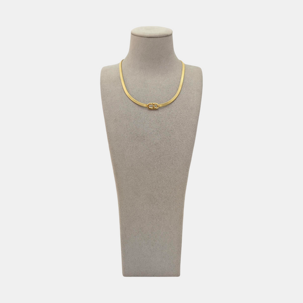 Petit CD Metal Gold Necklace