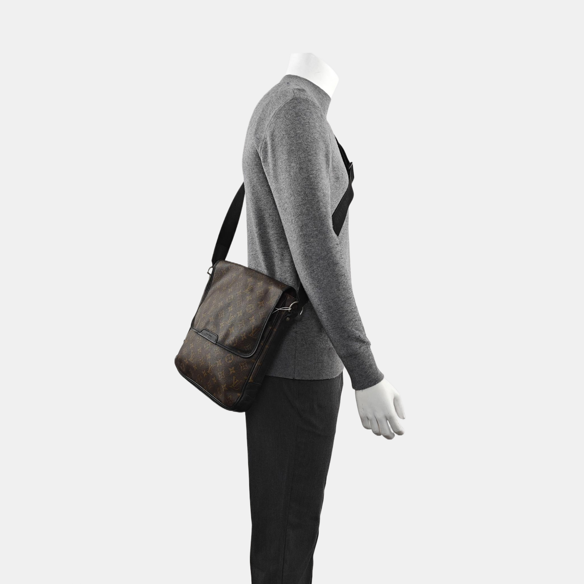 Monogram Coated Canvas Shoulder Bag Brown