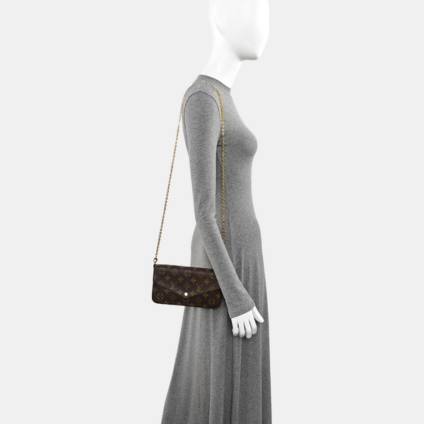 FÉLICIE Monogram Coated Canvas Brown