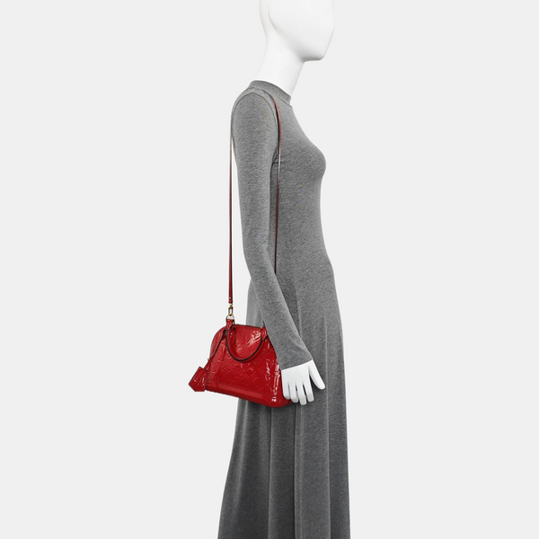 ALMA BB Monogram Patent Leather Red