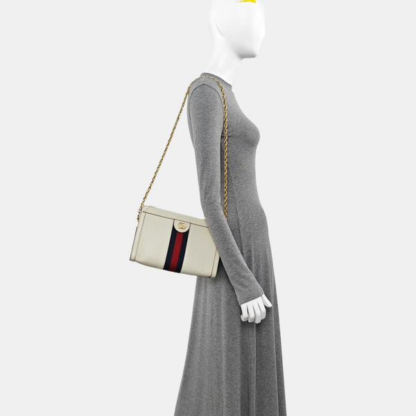 Ophidia Small Calfskin White