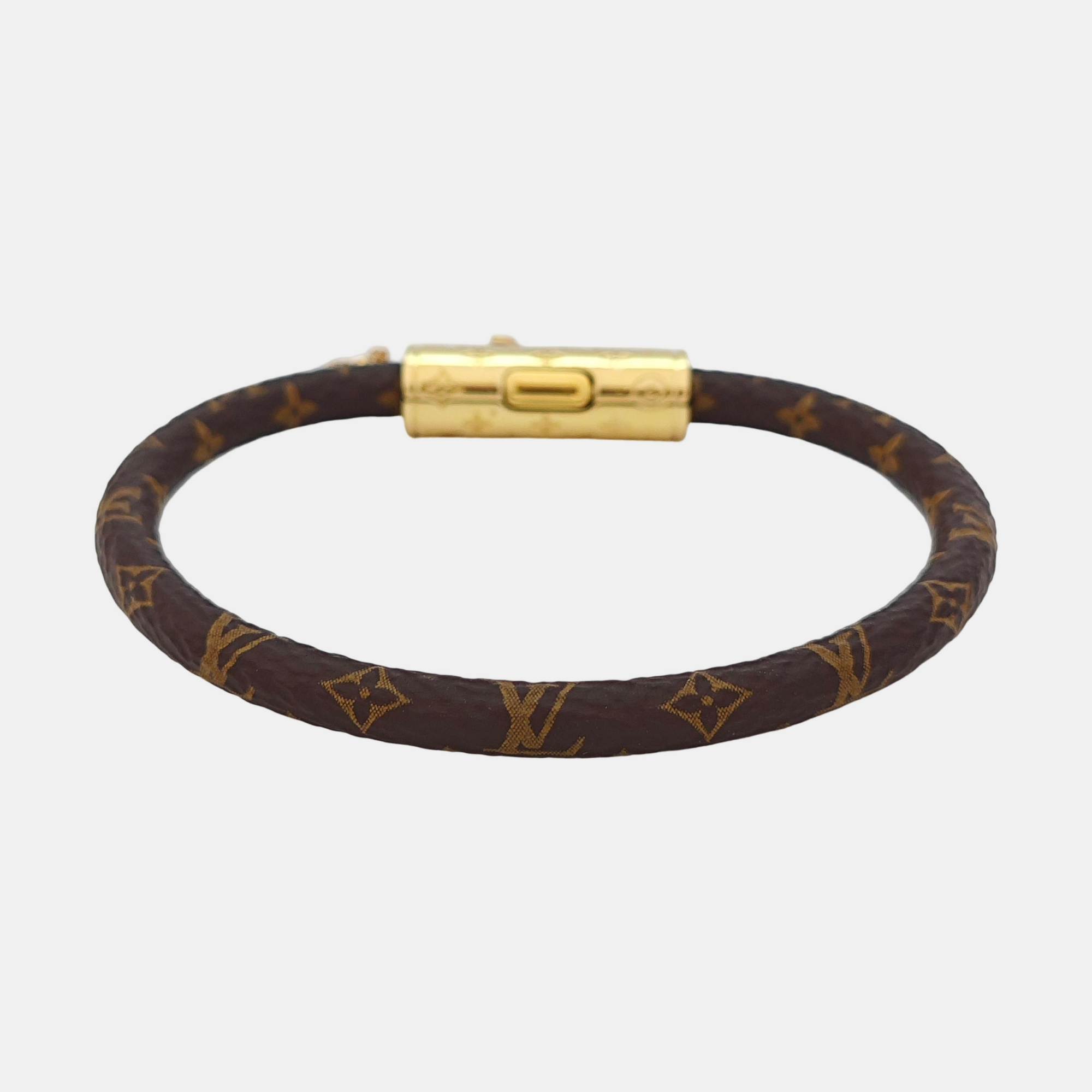 LV Push Coated Canvas Brown Bangle