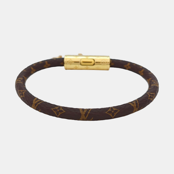 LV Push Coated Canvas Brown Bangle