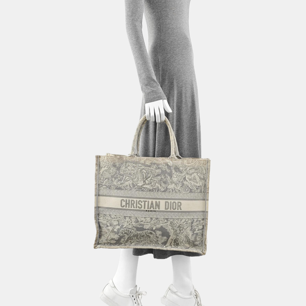 Book Tote Large Fabric Gray