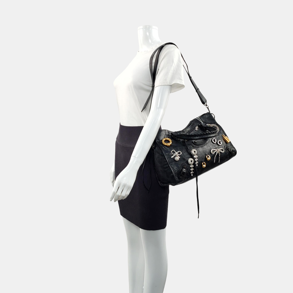 Neo Cagole City Medium Lambskin Black