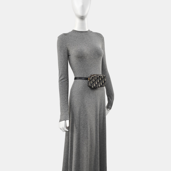 Oblique Canvas Belt Bag Beige