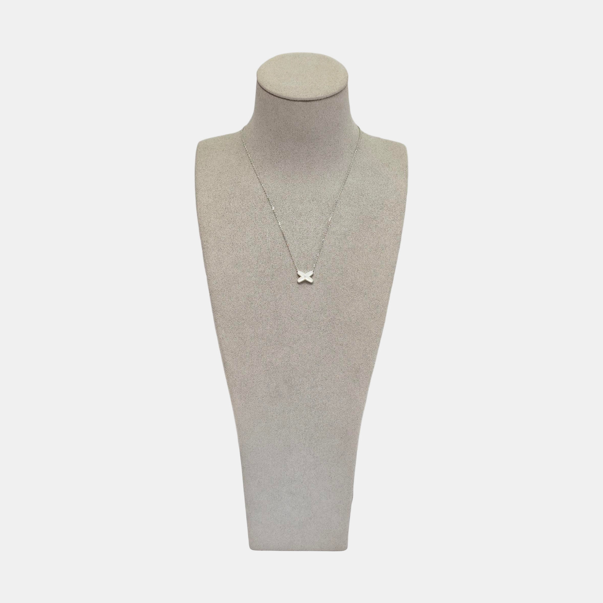 Jeux De Liens 18k White Gold Silver Necklace