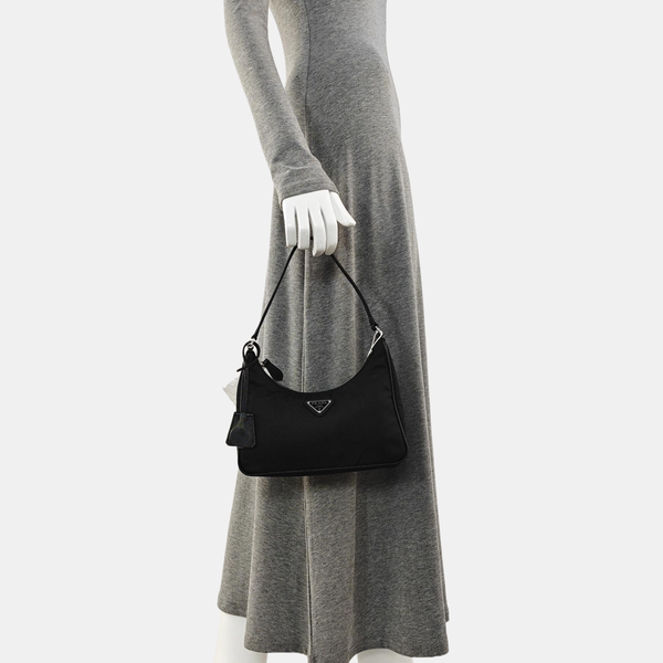 Minibolso de nailon Re-Edition2000 negro