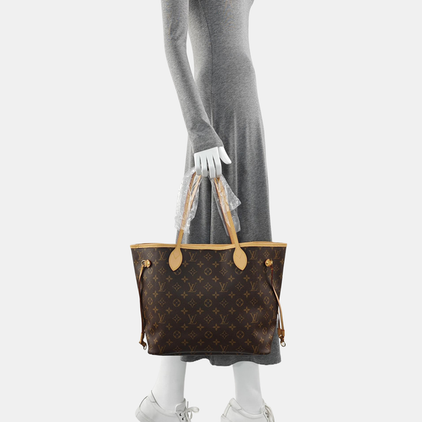 NEVERFULL MM Monogram Coated Canvas Brown