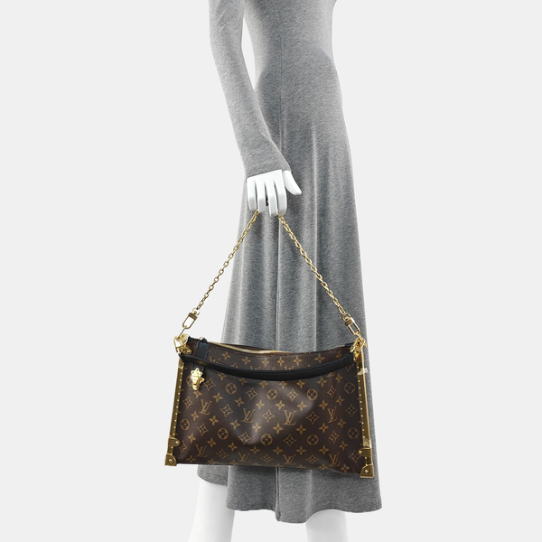 Lucky Trunk Monogram Coated Canvas Brown