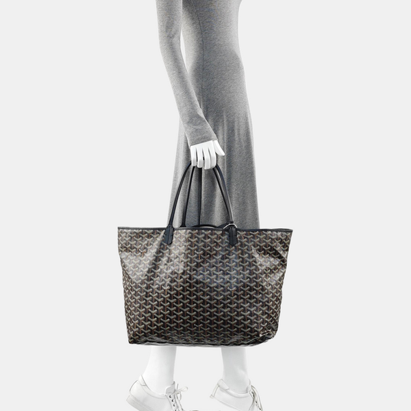 Coated Canvas Tote Bag Black