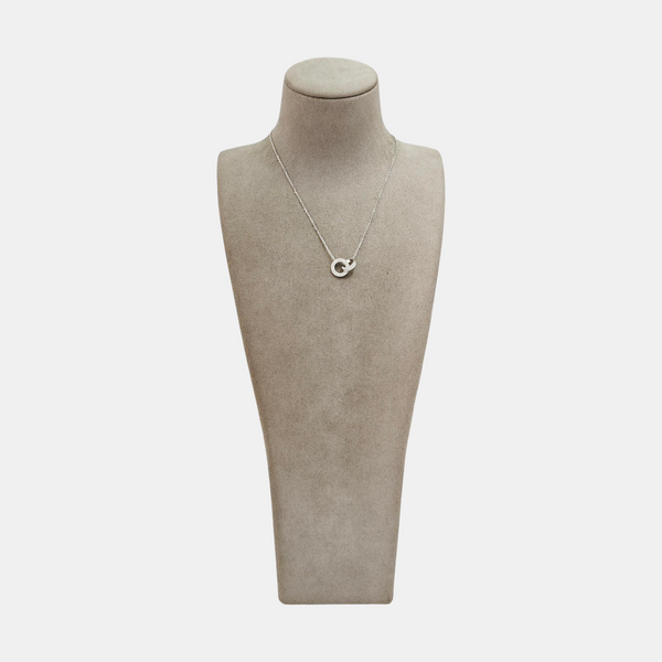 LOVE 18k White Gold Silver Necklace