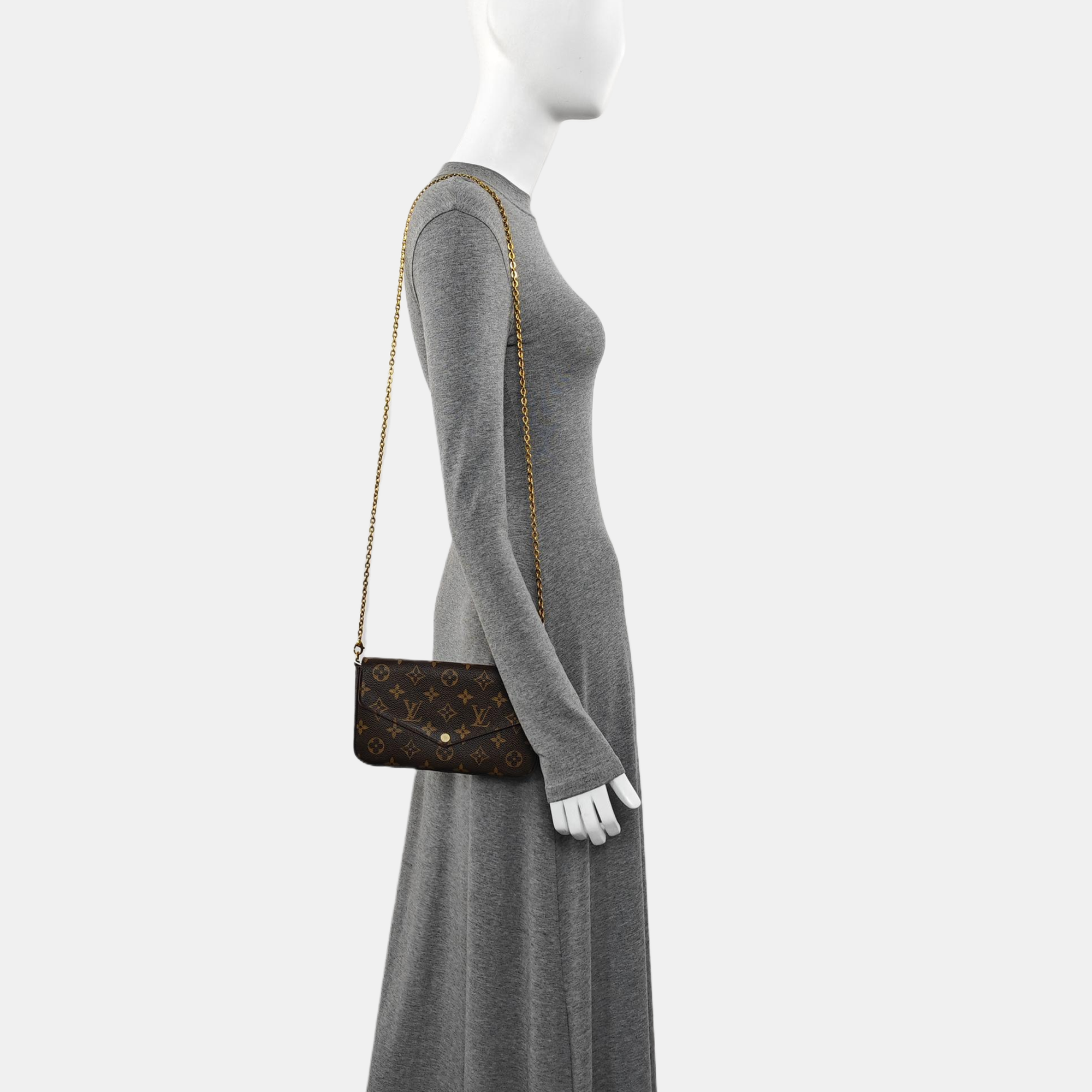 FÉLICIE Monogram Coated Canvas Brown