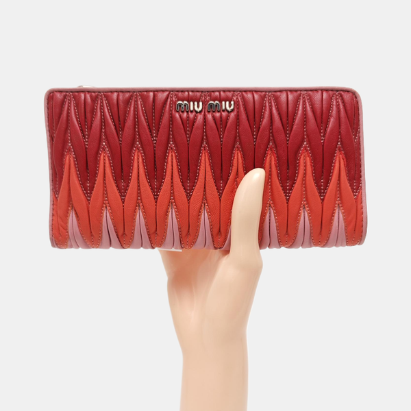 Quilted Lambskin Wallet Multicolor