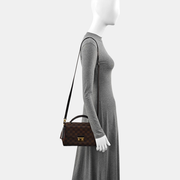 CROISETTE Damier Ebene Coated Canvas Brown