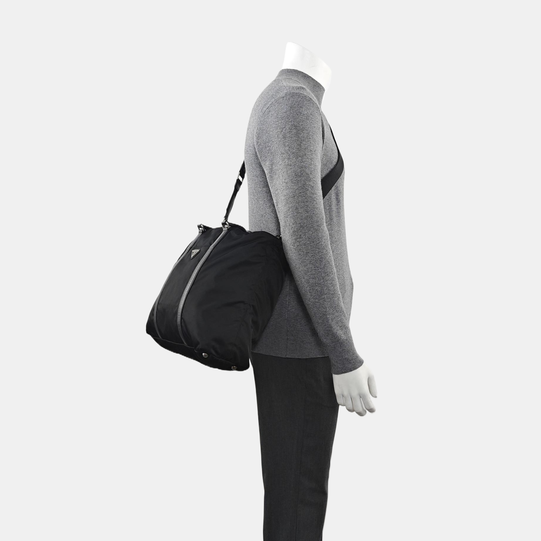 Nylon Shoulder Bag Black